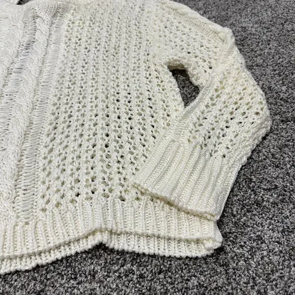 New with tags, VENUS Bow Tie Crochet Sweater, Cream, Size XL - Picture 13 of 15